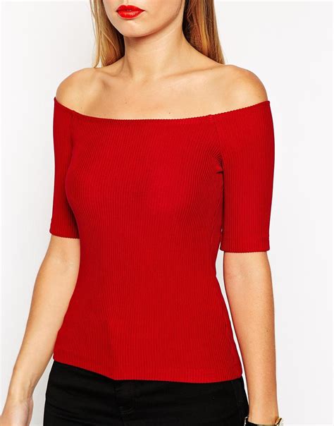 target black off the shoulder top|red off the shoulder tops.